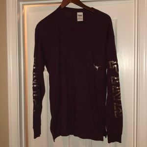 Pink maroon/gold sequin long sleeve